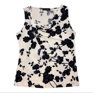 Ivanka Trump Floral Sleeveless Trendy Blouse SZ M